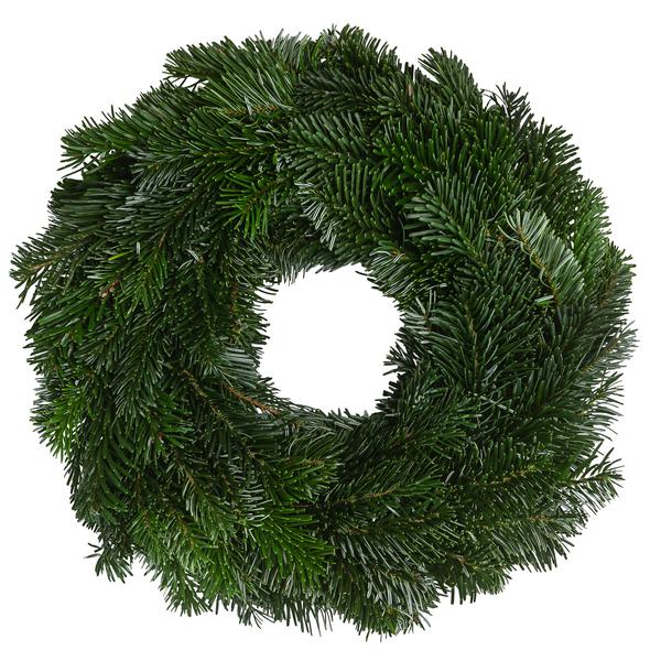 Adventskranz aus Bio-Nordmann-Tanne, einseitig