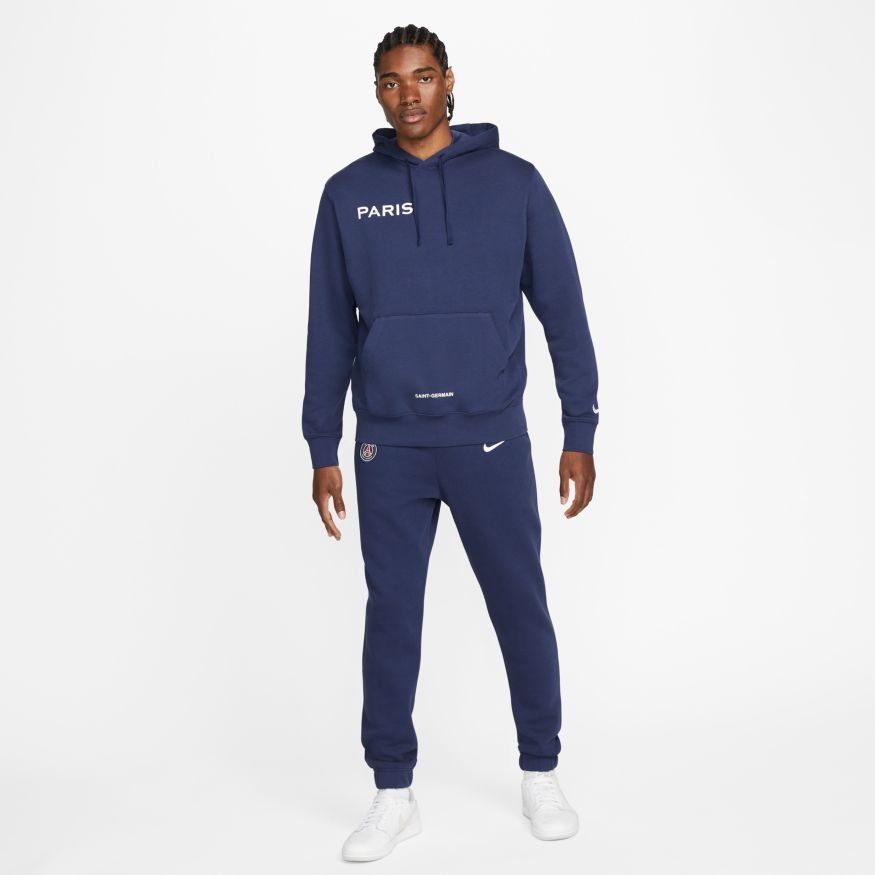 Paris Saint-Germain Sweat à Capuche Fleece - Bleu Marine/Blanc
