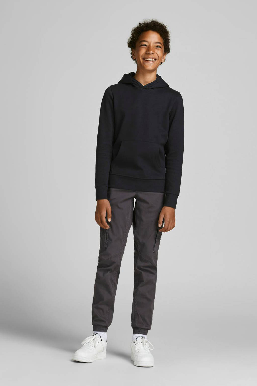 JACK & JONES hoodie JJEBASIC zwart