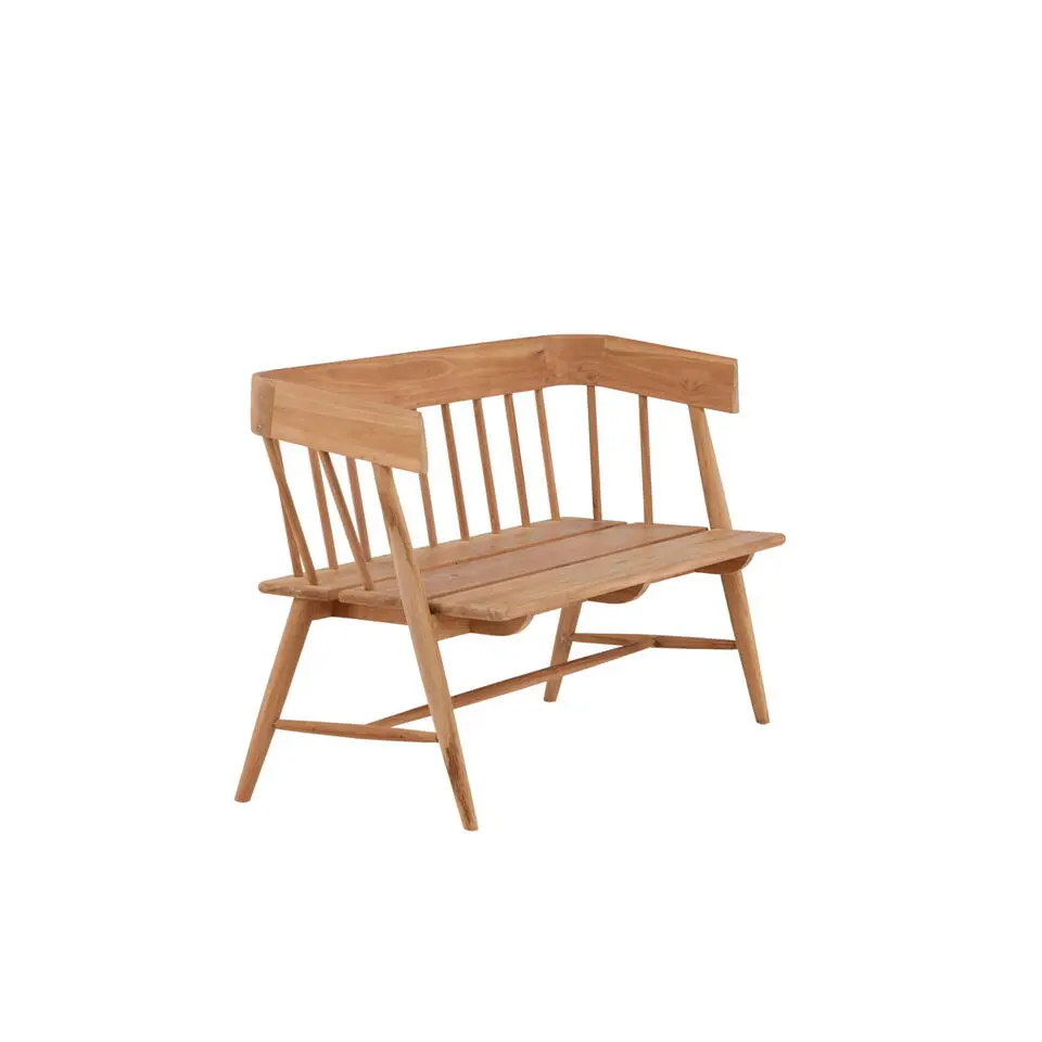 Tuinbank Naturel Teakhout - 132x132x85cm - Split