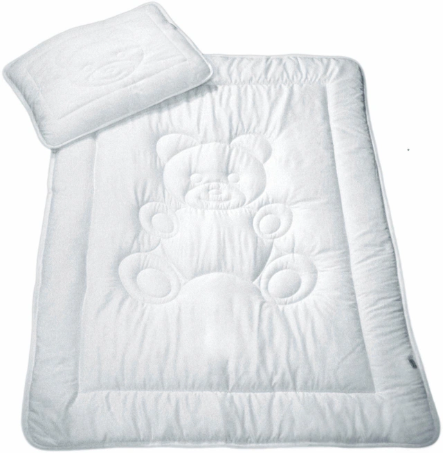 MESANA Kinderbettdecke + Kopfkissen »Bär, 2-tlg« Decke mit Kissen, 100x135cm, Kissen 40x60 cm