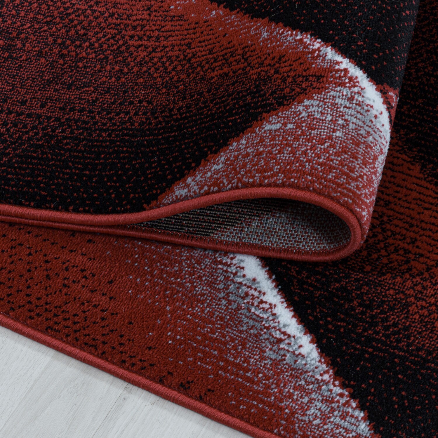 Modern Pastellfarbener Webteppich – Abstraktes Muster mit Vintage-Optik