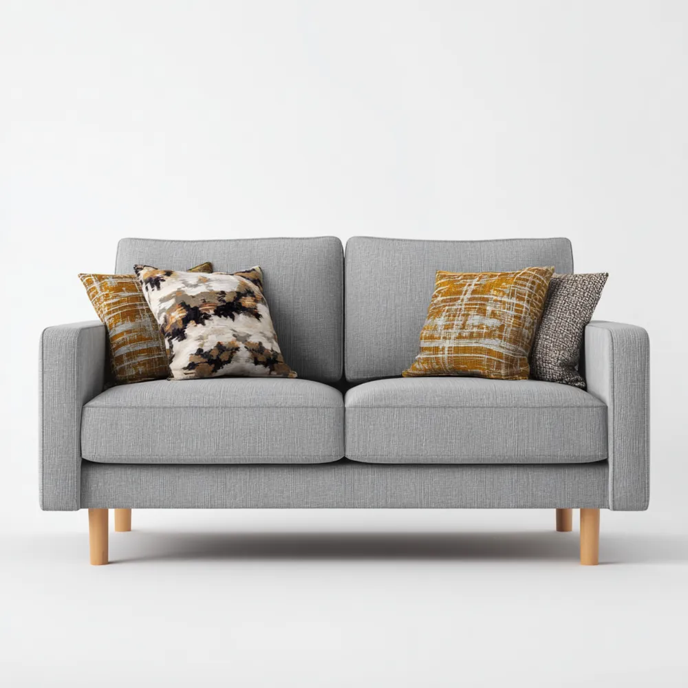 2-Sitzer-Sofa Stoff 150x85x90 cm - Hellgrau - Moderner Stil