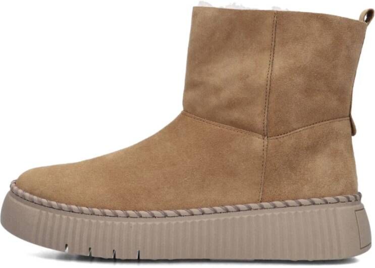 GABOR Enkelboots Dames 542 Maat: 36 Materiaal: Suède Kleur: Camel