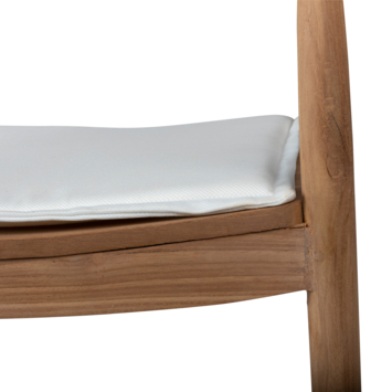 Caddo eetkamerstoel Lasse natural bruin teak hout met armleuning