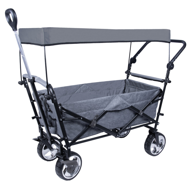 Bollerwagen - Chrom - grau