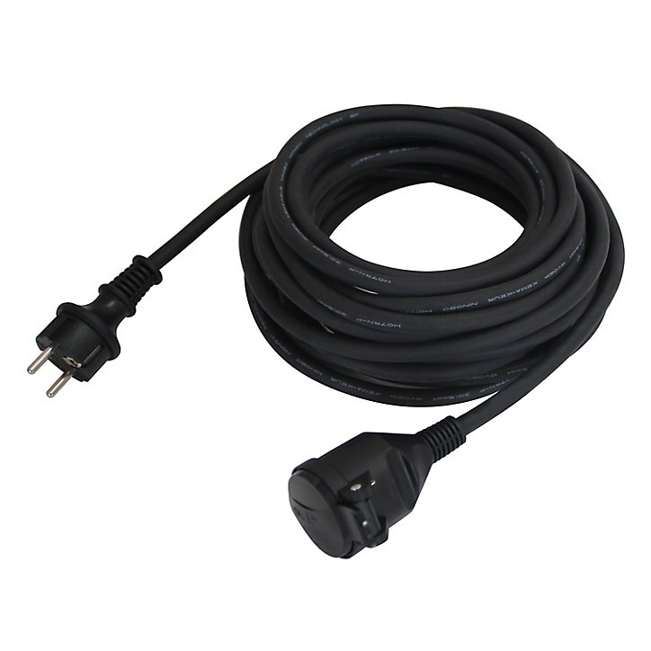 Rallonge noire Diall H05VVF 3G1 5mm² 10m avec clapet
