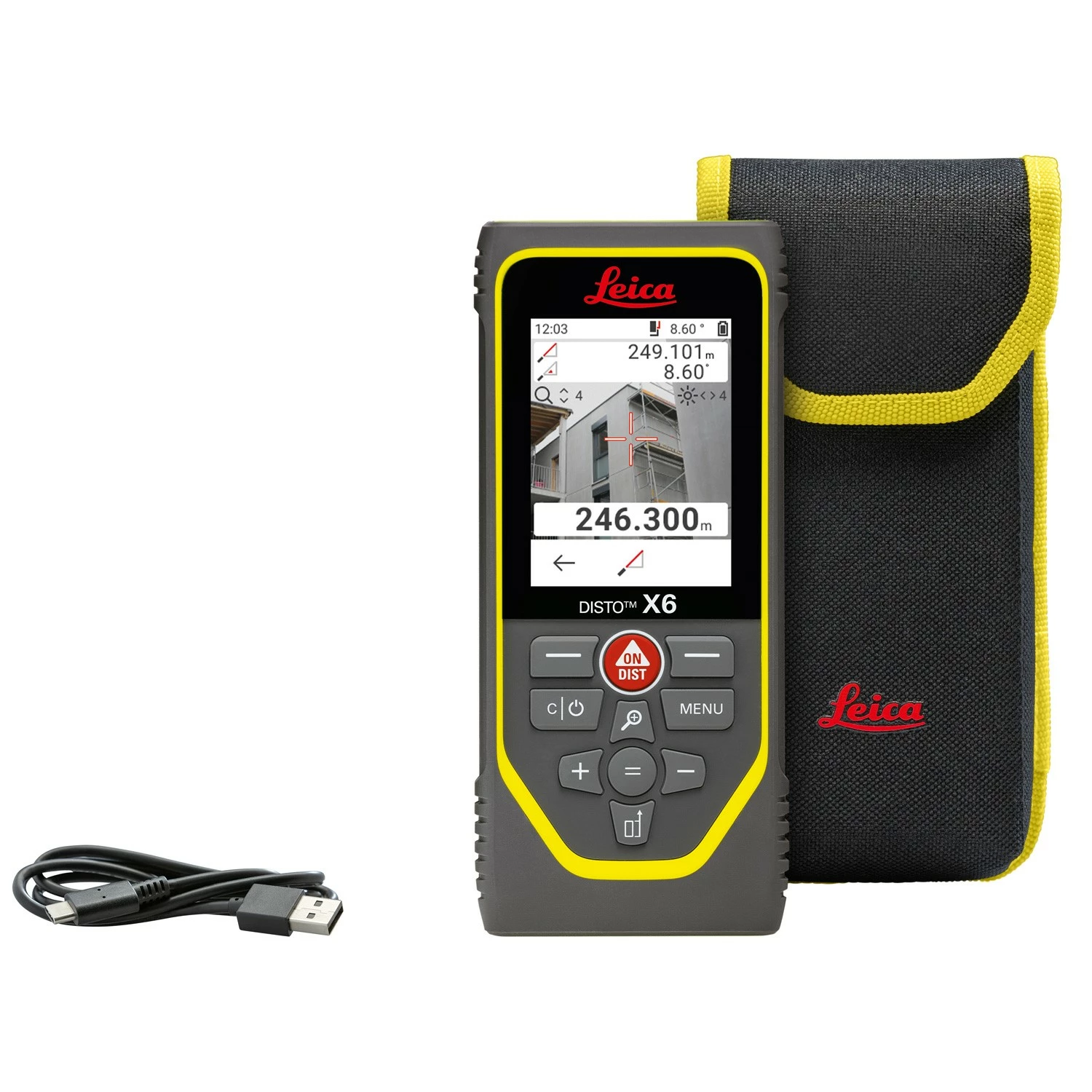 Leica Disto X6 Afstandsmeter in tas - Bluetooth - 250m - IP65