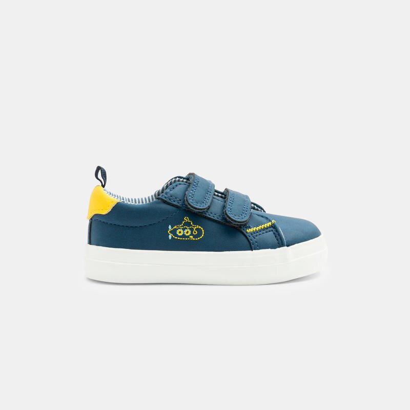 Basket sous-marin à scratchs bleues bébé garçon Bleu