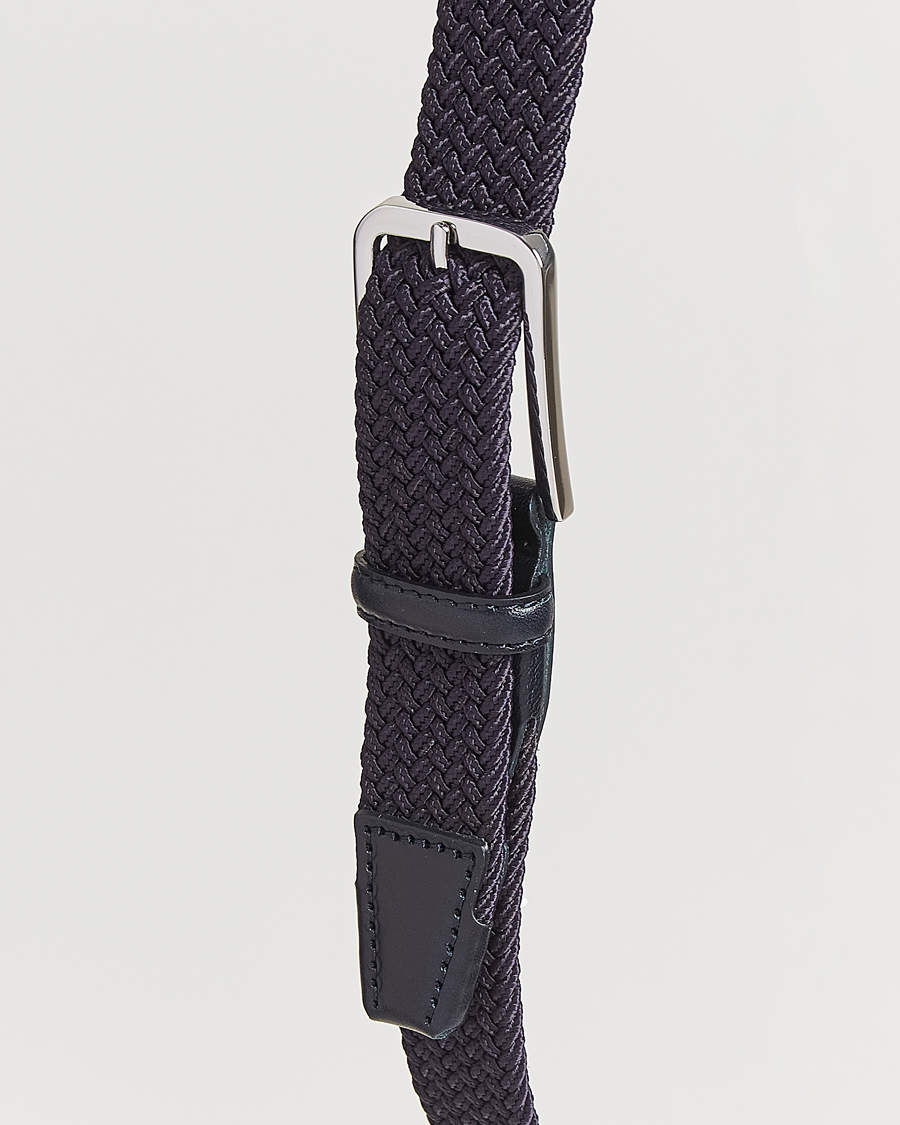 BOSS BLACK Clorio Elastic Woven Belt Navy