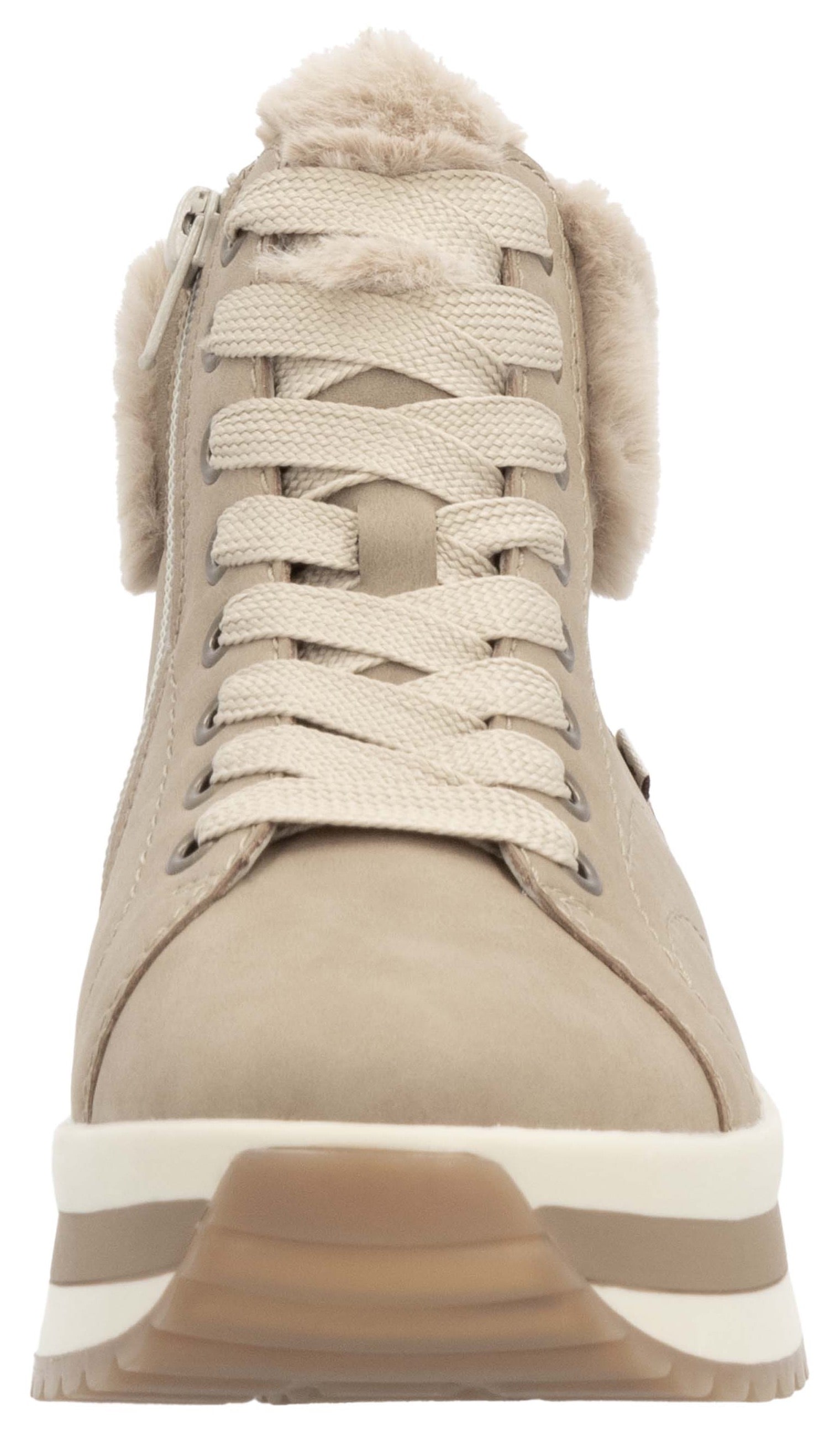 Rieker EVOLUTION Winterboots  Keilsneaker, Plateauboots mit Fellimitatkragen