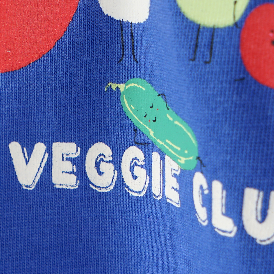 Topomini Baby T-Shirt mit Gemüse-Print blau