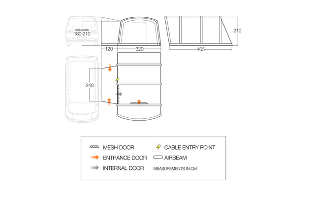 Vango Galli III Air Low / Tall aufblasbares Busvorzelt
