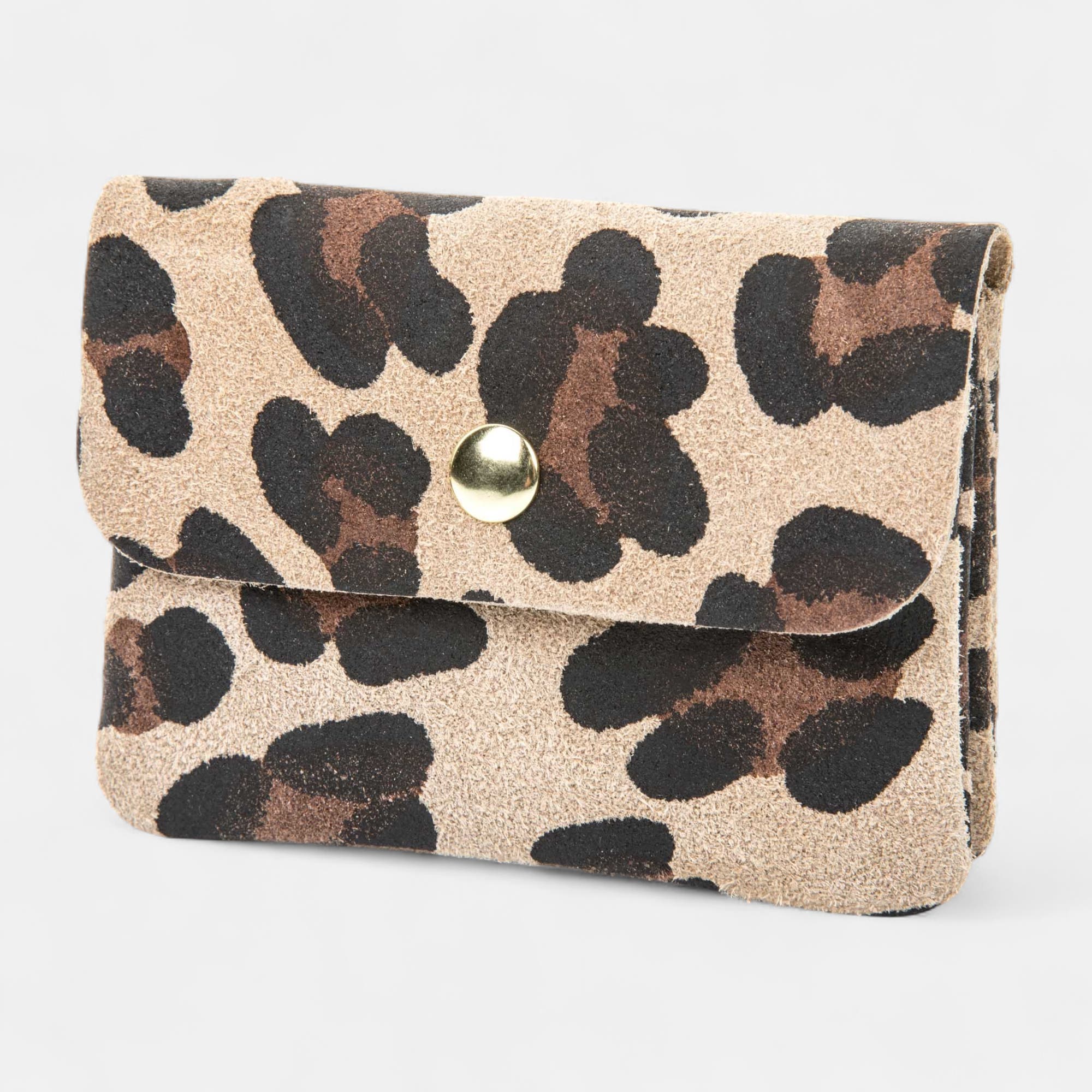 Petite maroquinerie en cuir beige