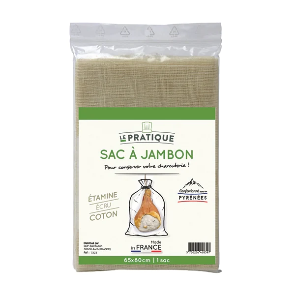Sac à jambon étamine coton écru Le Pratique