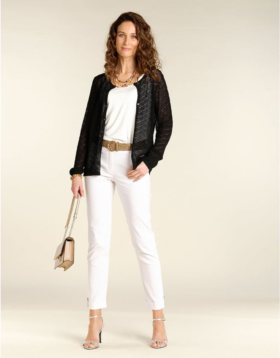Gilet noir ajouré