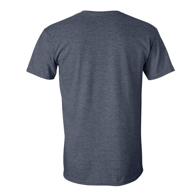 Camiseta básica de manga curta macia, 100% algodão grosso, Gildan