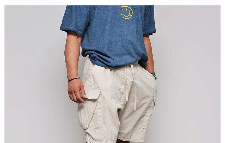 mopagrati - Cargoshorts met trekkoord in de taille en wijde pijpen