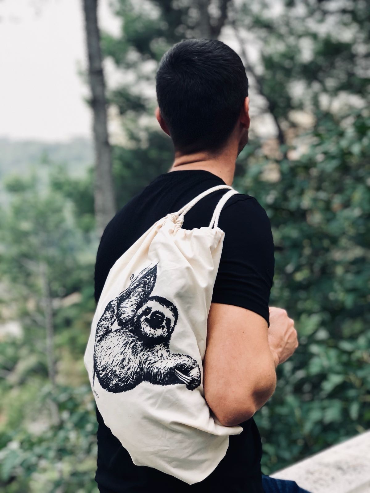 Mochila Totem Bicho-Preguiça Branca