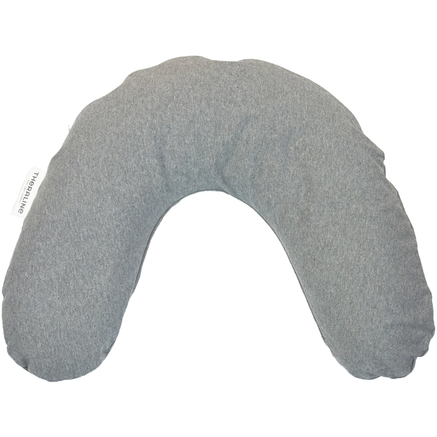 THERALINE Nackenkissen mittel 100 x 21 cm inkl. Bezug Melange mittelgrau Bambus Kollektion