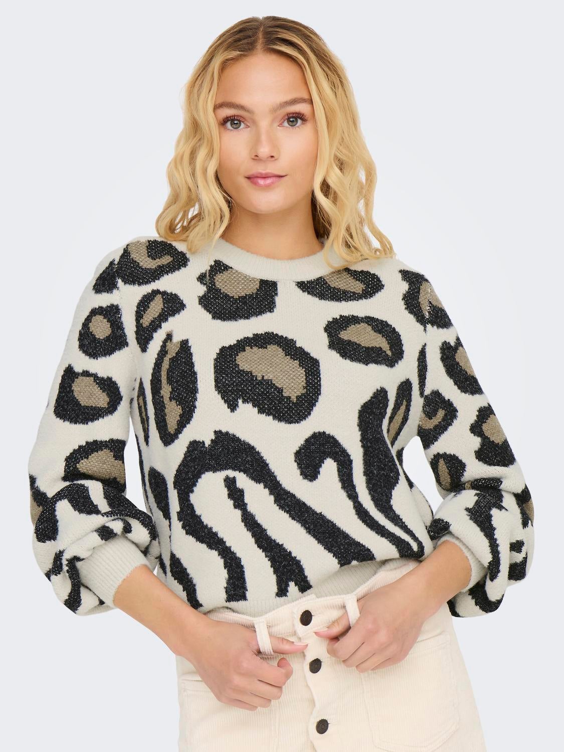 JDYLORRAINE Strickpullover Cement