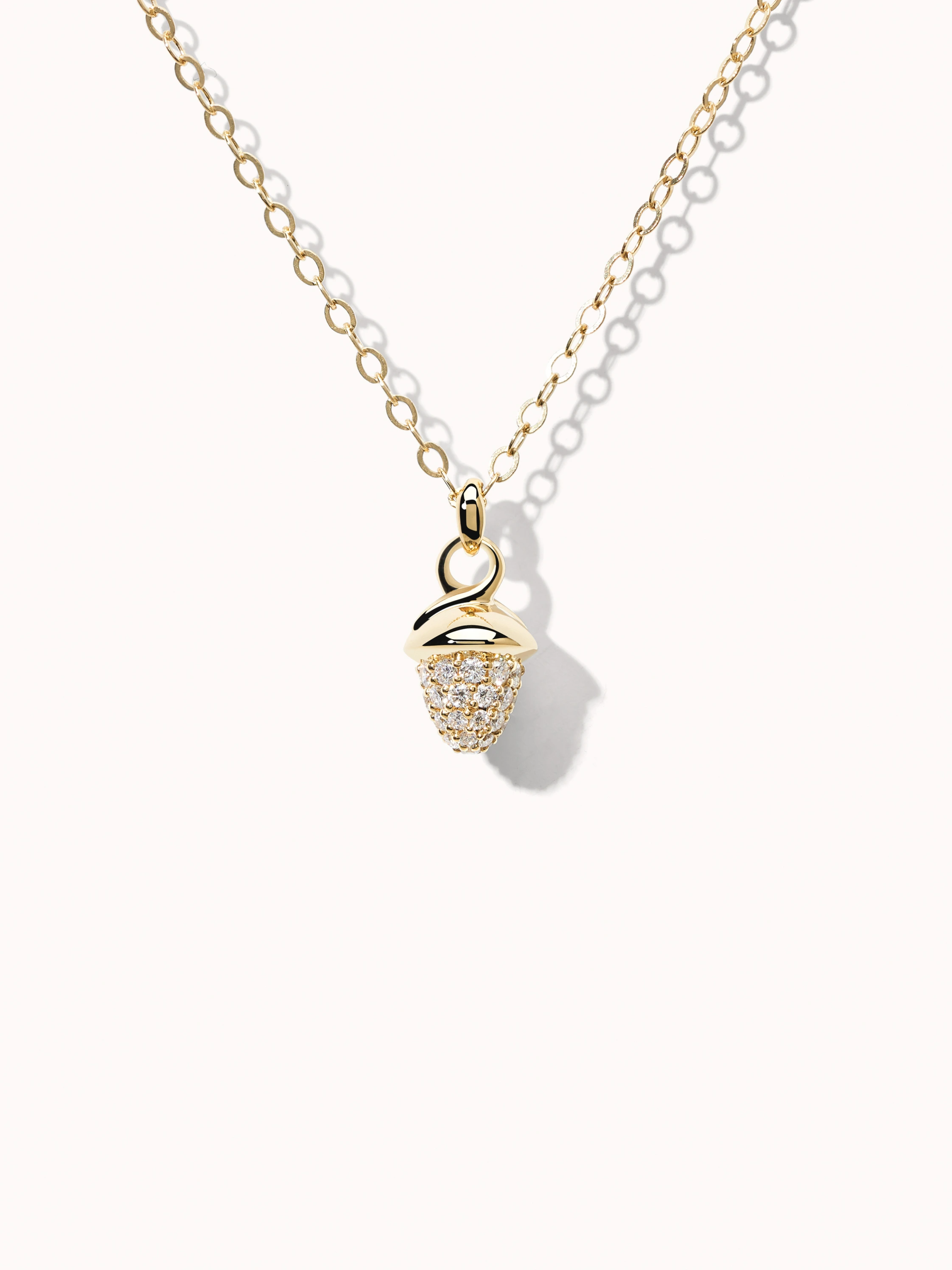 TAMARA COMOLLI Halskette NECKLACE 'MYMIKADO' WITH DIAMOND PAVÉ aus 18 Karat Gelbgold mit Diamant Pavé