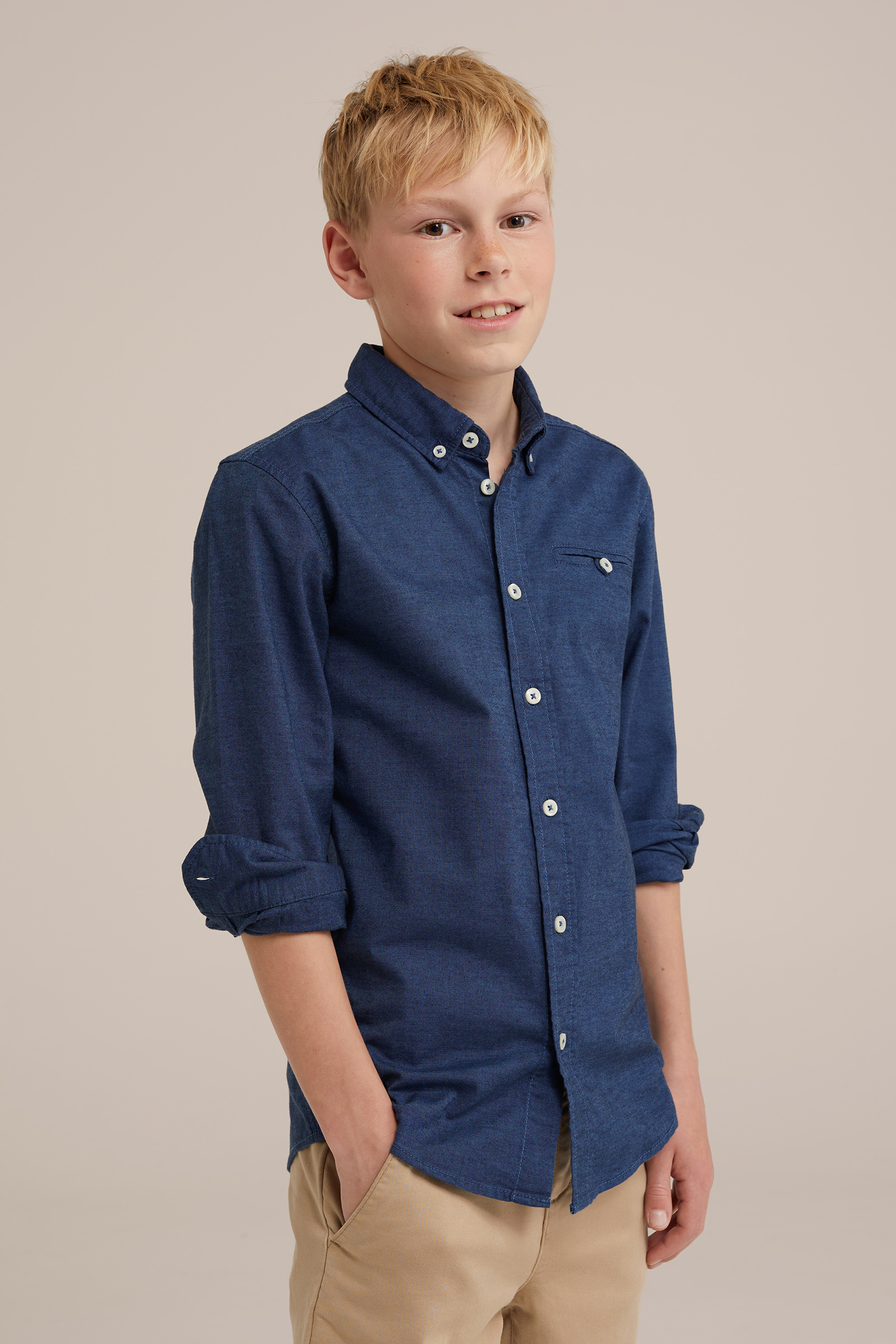 Jongens overhemd WE Fashion Blauw