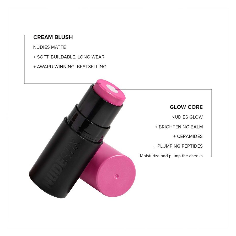 Nudestix Nudies Matte + Glow Core All Over Face Blush Color Magenta Magic 5g