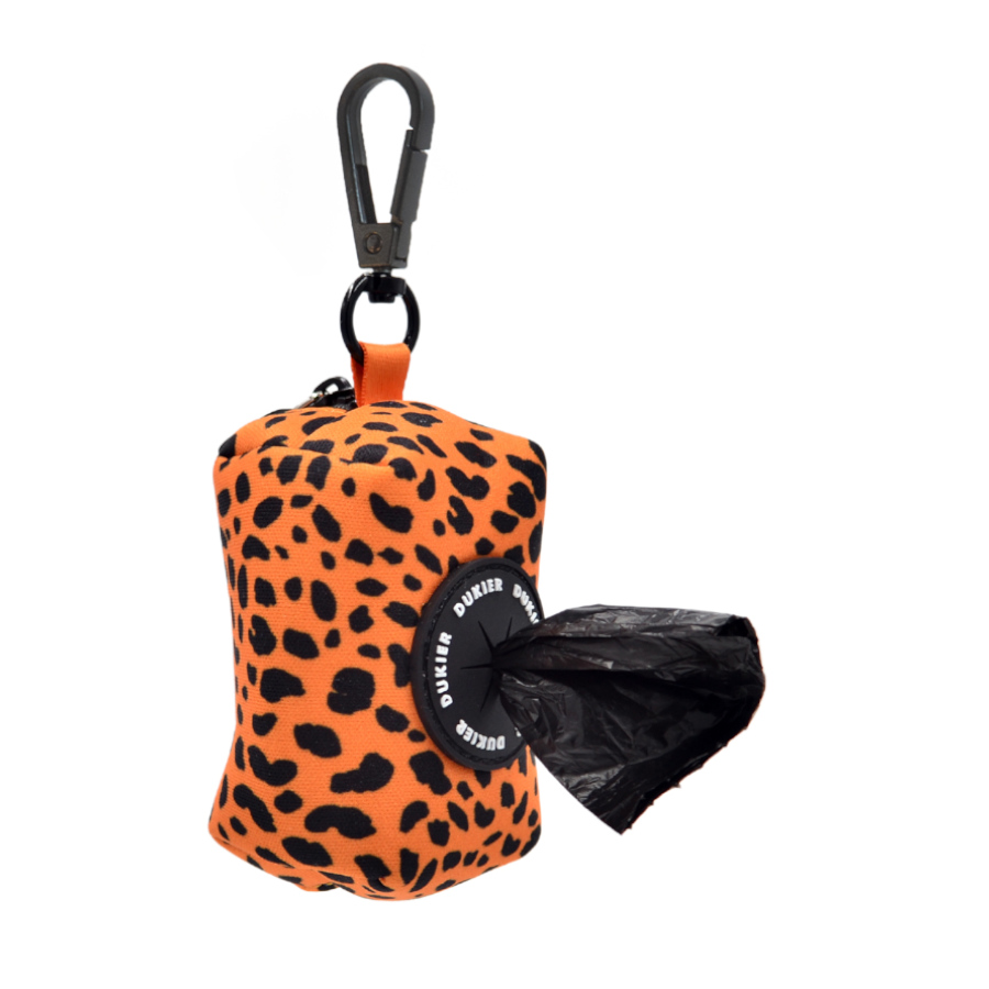 Porta-sacos Dukier Cheetah com mosquetão para cães