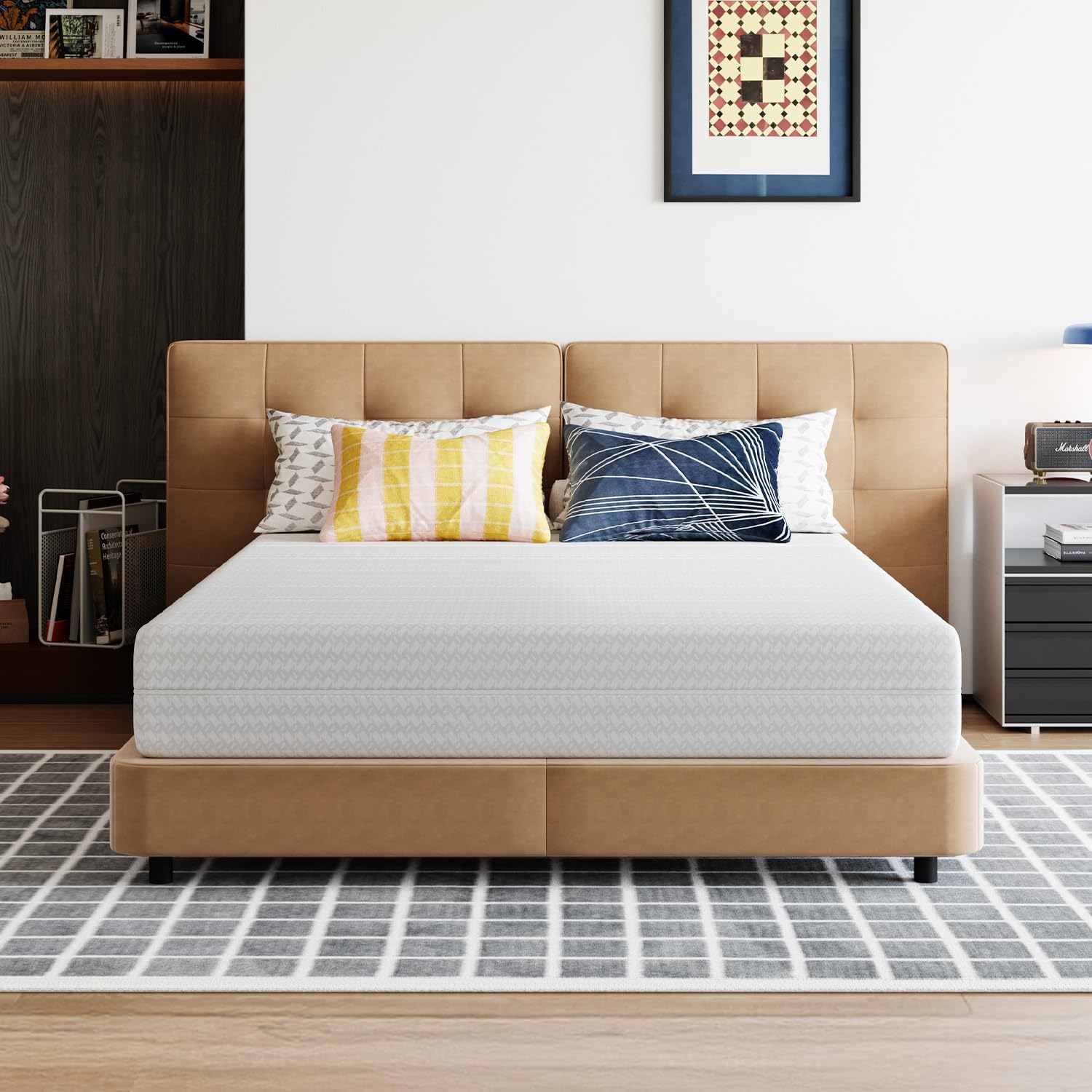Novilla 160x200 cm Matratze Kaltschaummatratze H3/H4 Härtegrad 7-Zonen Komfortschaum Matratzen Atmungsaktiver Komfort Rollmatratze mit Abnehmbarer Stoffbezug Oeko-TEX Höhe 18 cm