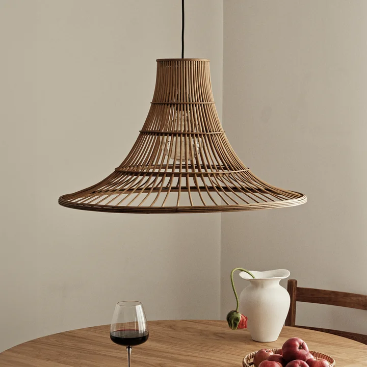 Broste Copenhagen - Ciba Lampenschirm, Ø 70 cm x H 40 cm, Bambus natur