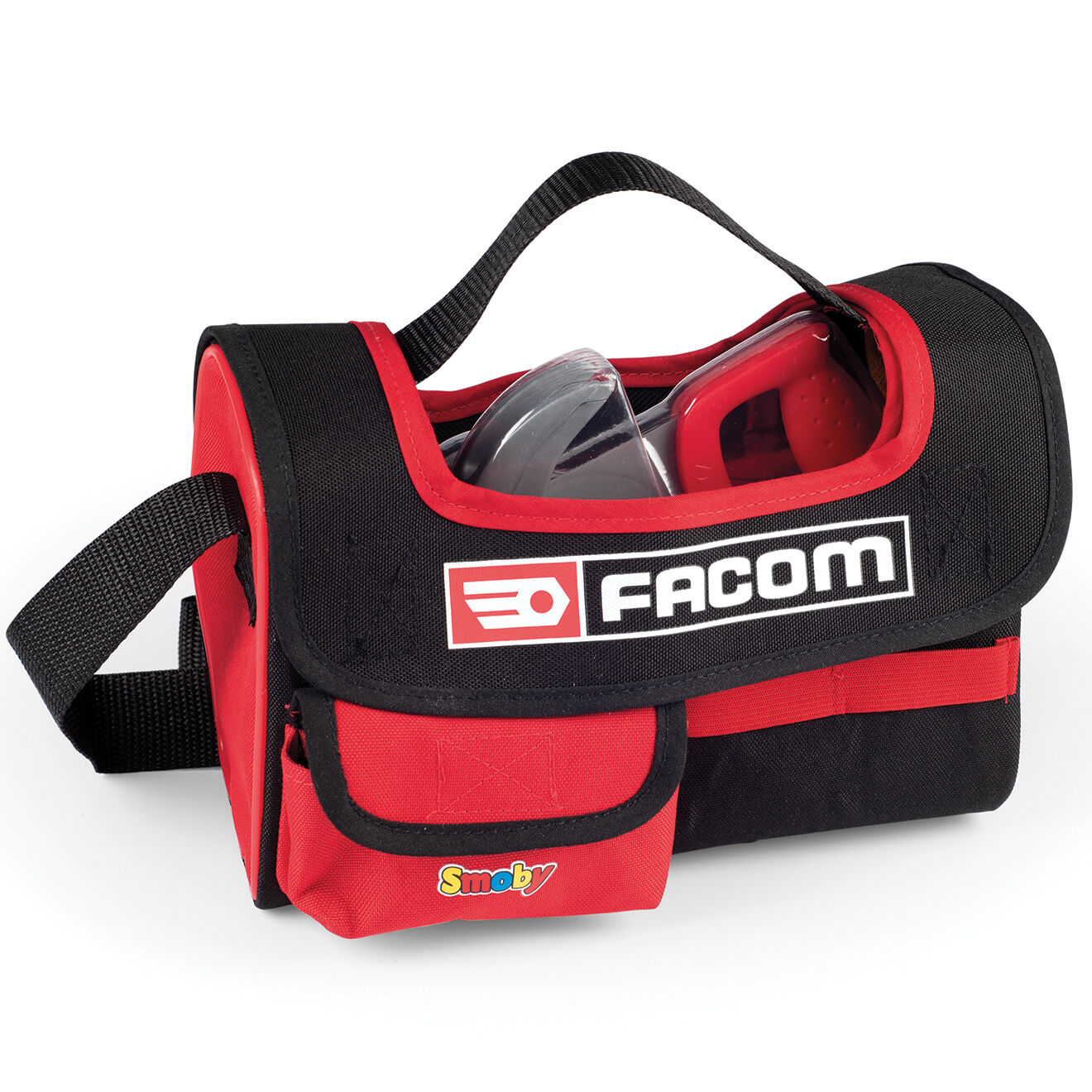 Smoby Caisse à outils en tissu rouge - 33x32x59 cm