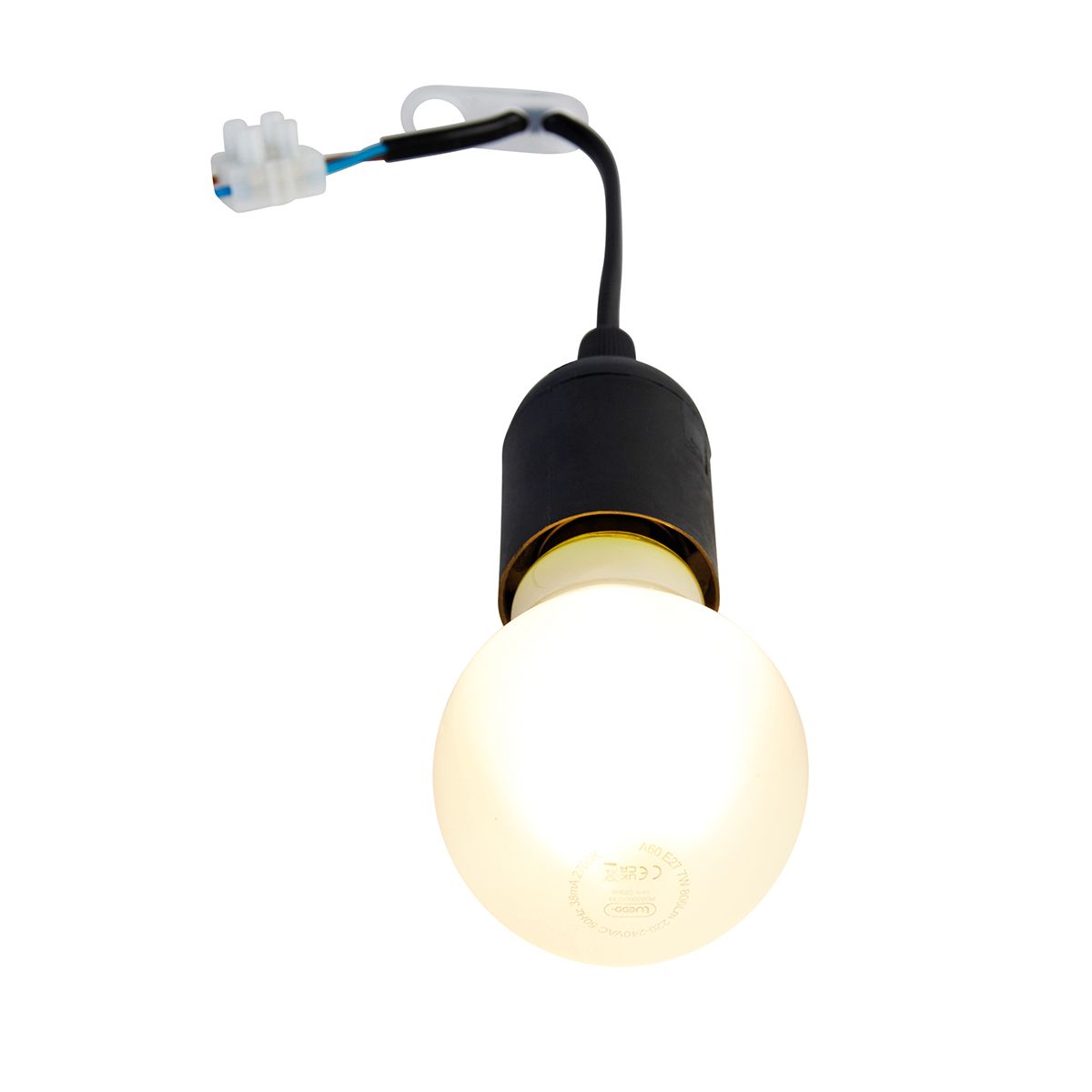 Verhuisset van 6 verhuisfittingen zwart incl. A60 lichtbronnen - Move
