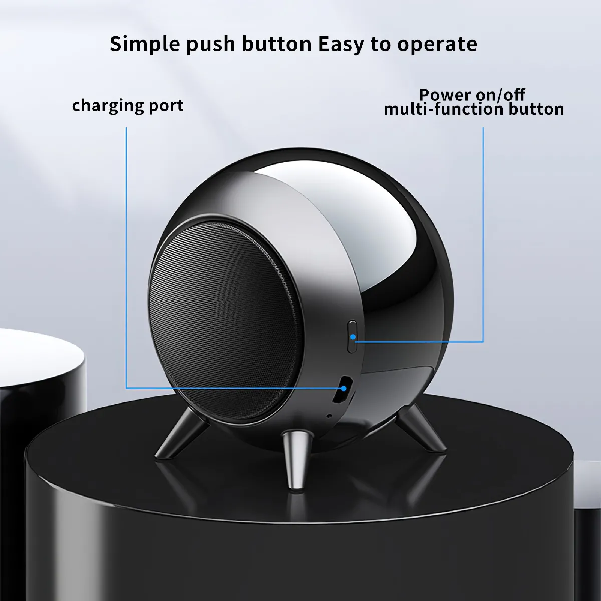 Universal Haut-parleur Bluetooth avec Subwoofer - Noir