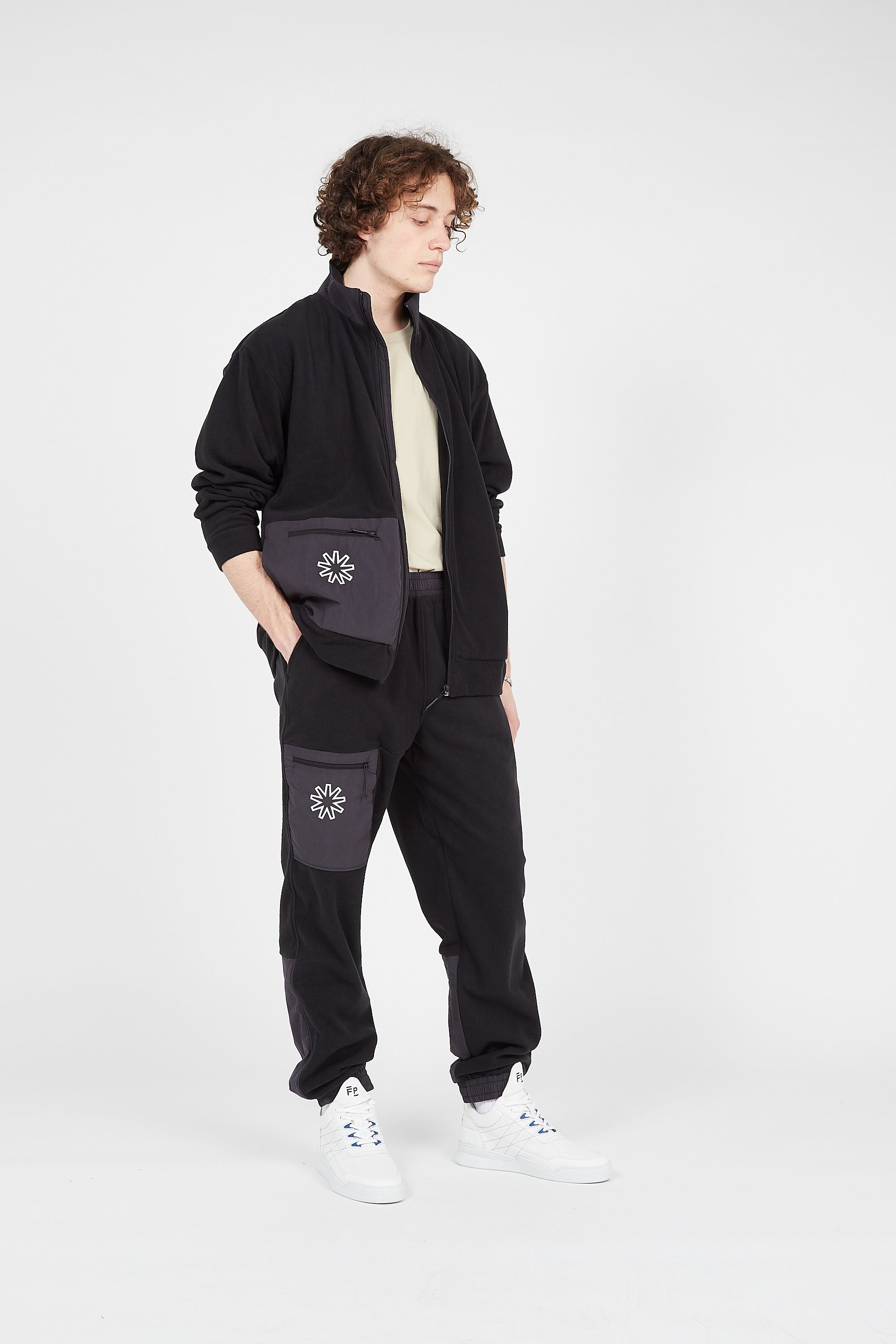 RAINS Jogging en polaire Fleece Pants Regular Noir