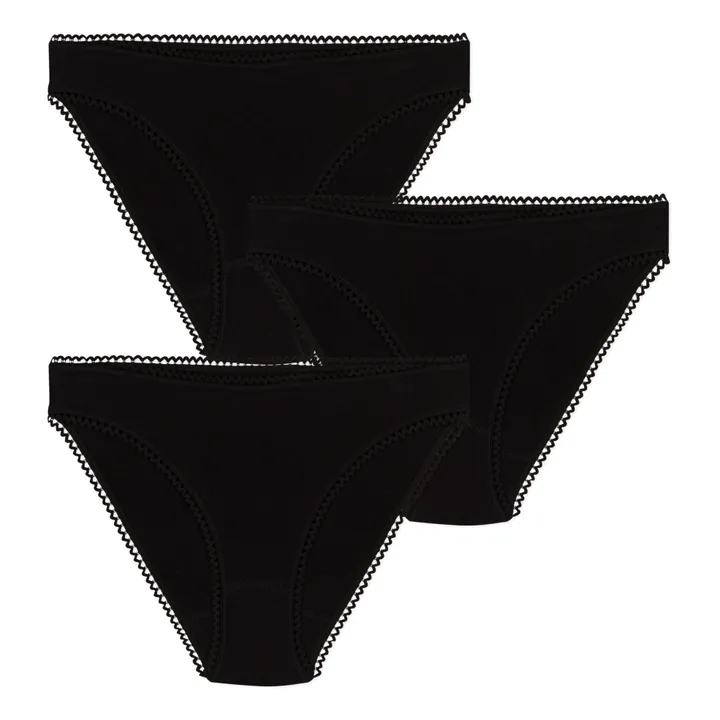 Petit Bateau Lot 3 Culottes - Collection Femme | Noir