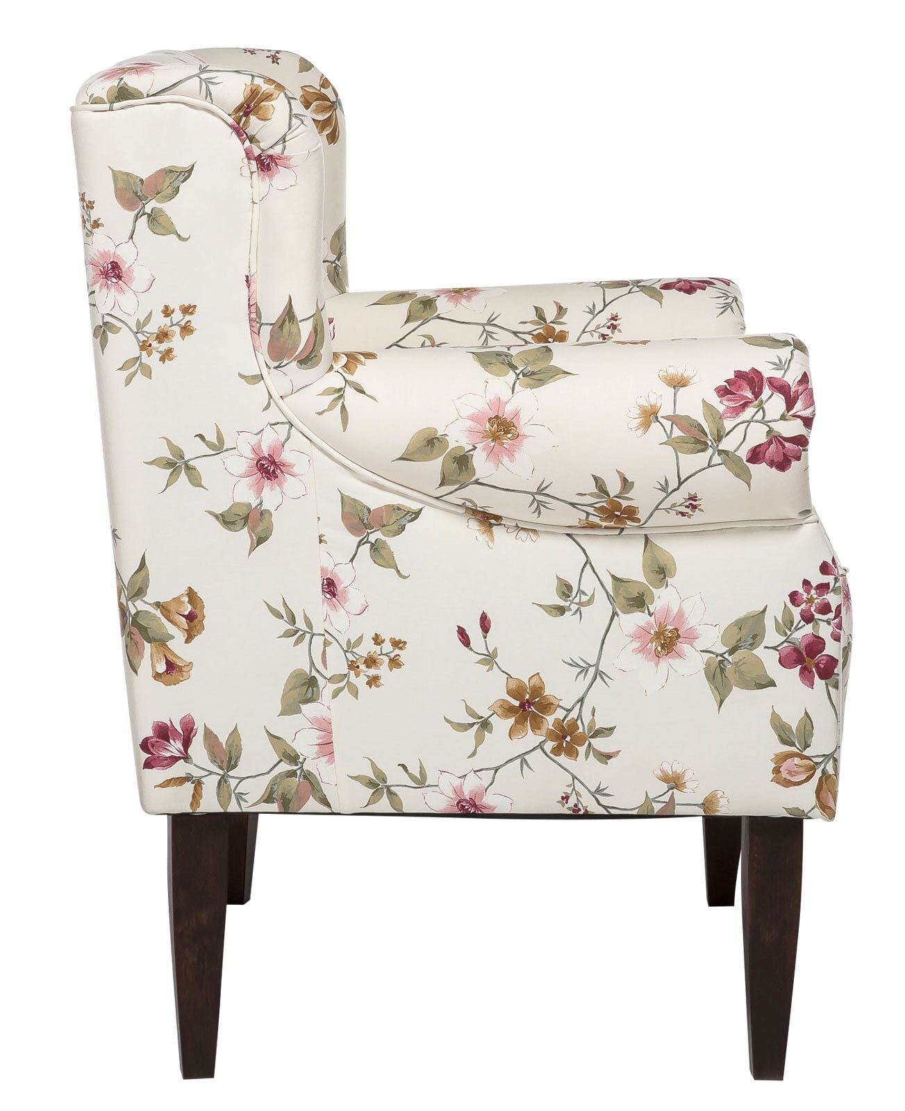 Sessel Emmen Blumenmuster Beige/Rot/Ocker 84x99x73 cm