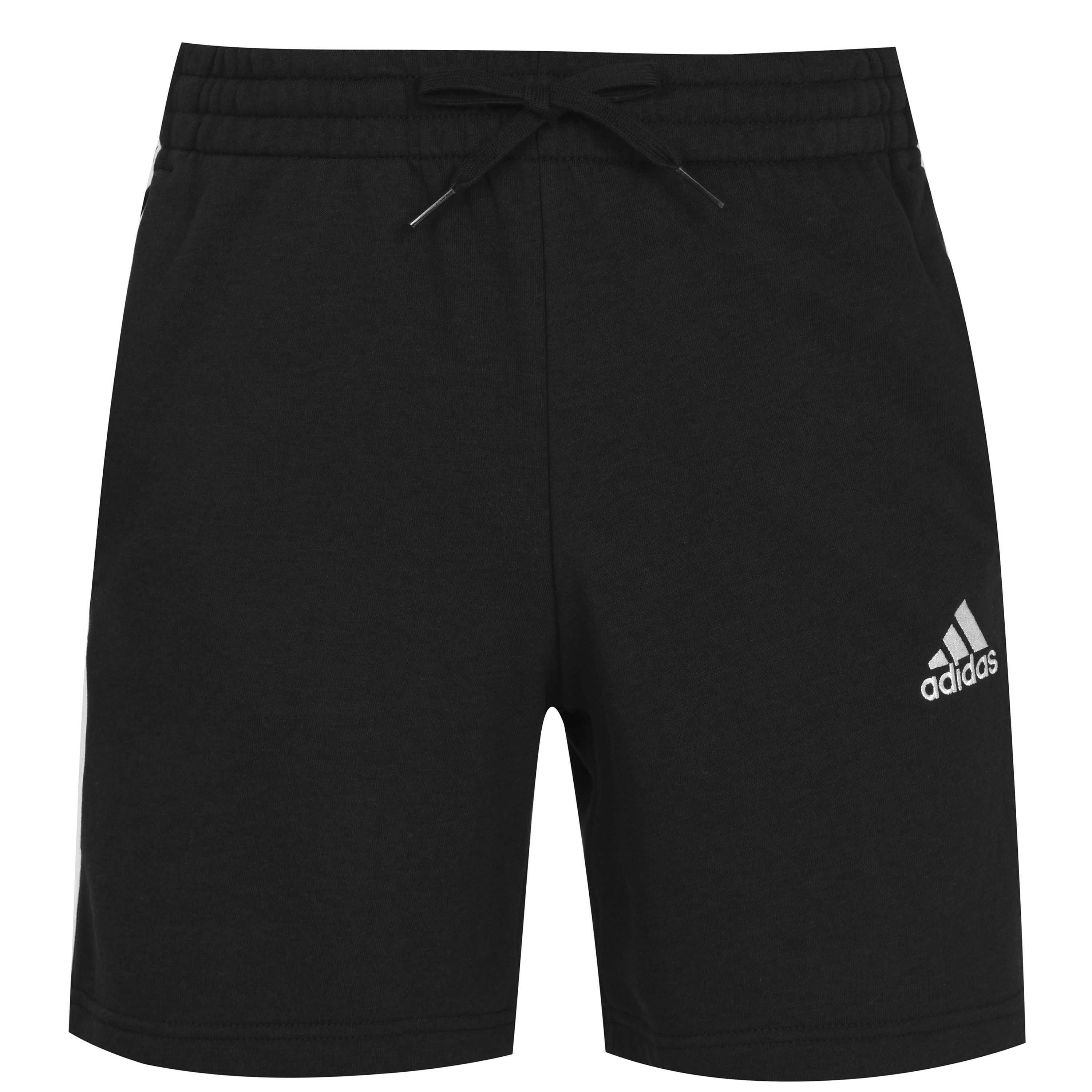 adidas Essentials 3 Stripe Fleece Shorts Mens