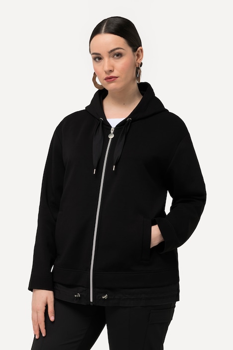 Kapuzenjacke, Bindeband, doppelter Saum