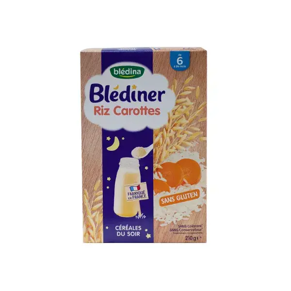 Blédina Blédiner Cereal Arroz Cenouras +6m 210g