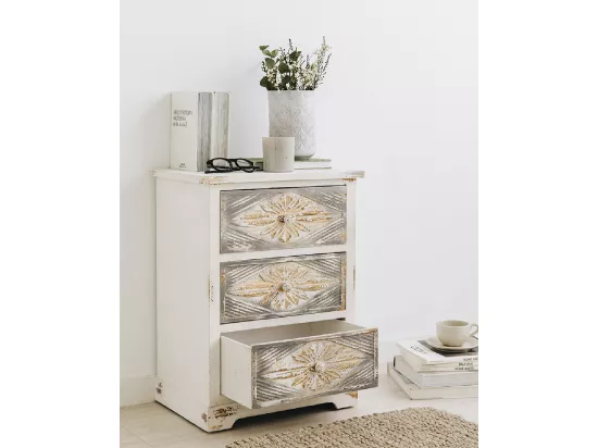 Table de chevet bois 61 cm x 45 cm-Amir