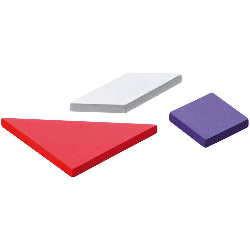Tangram gekleurd 15x15cm Tangram (gekleurd)