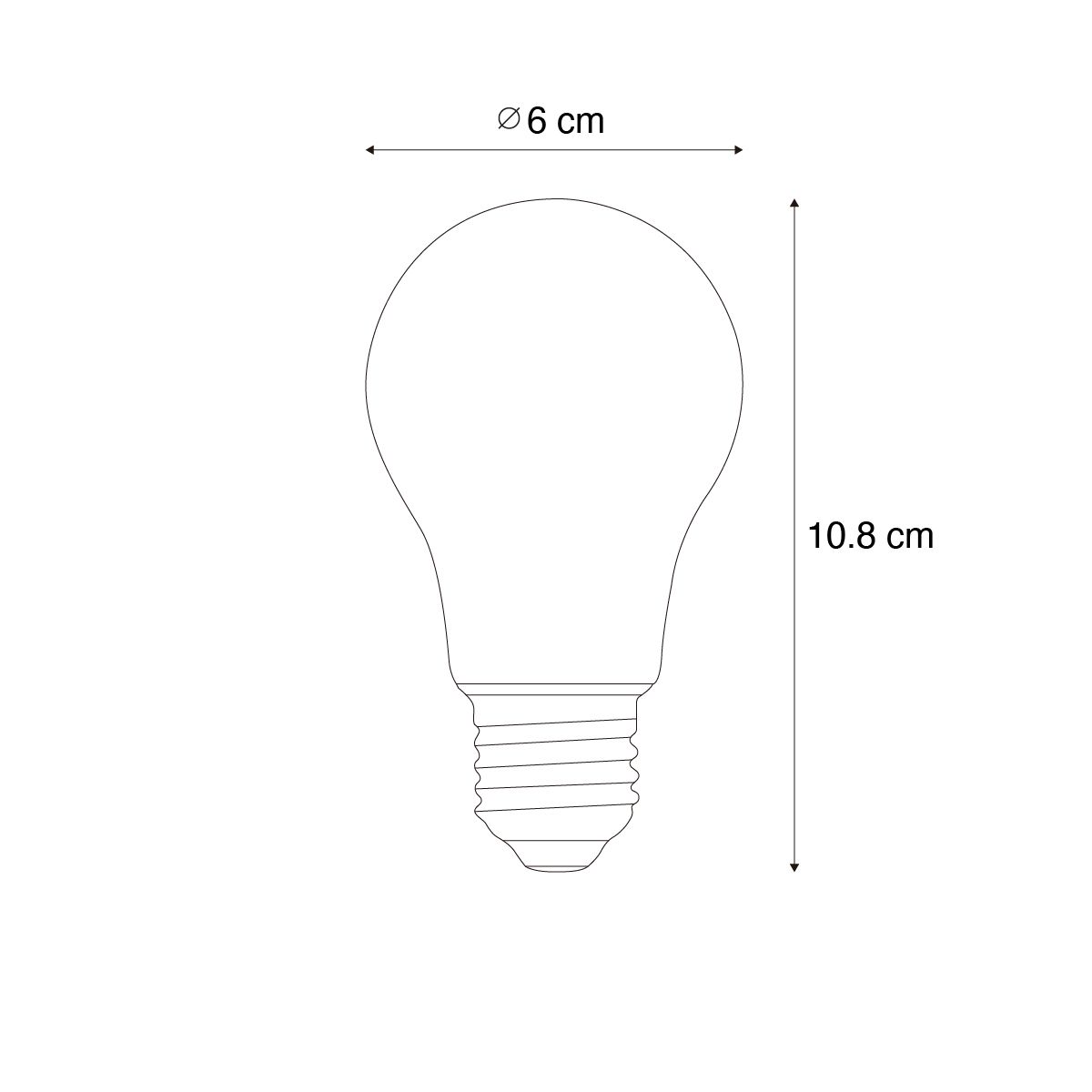 E27 LED lamp A60 schemersensor 2,5W 250 lm 2700K