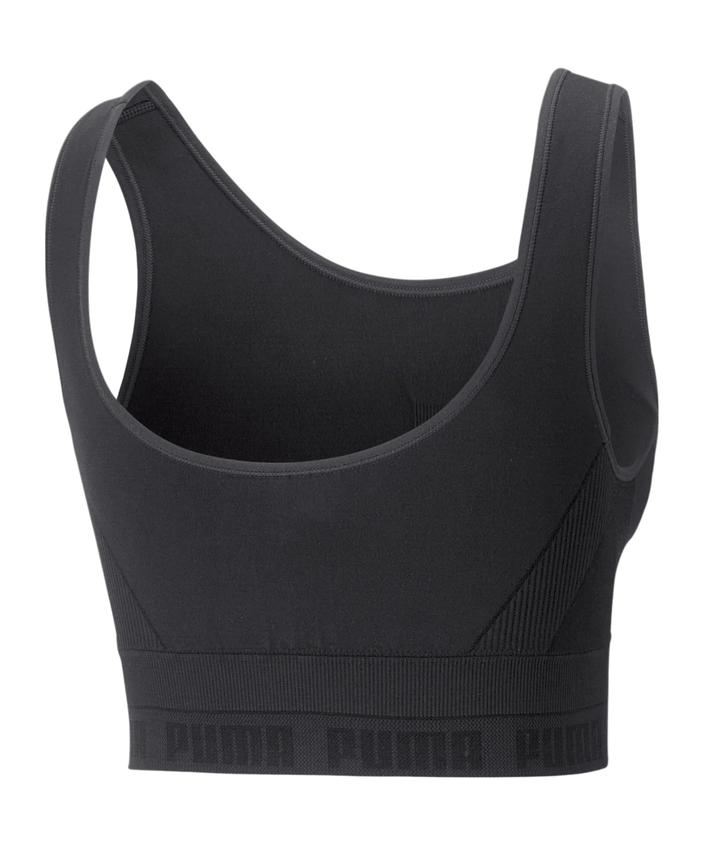 PUMA EVOKNIT Crop Top Damen Schwarz F01