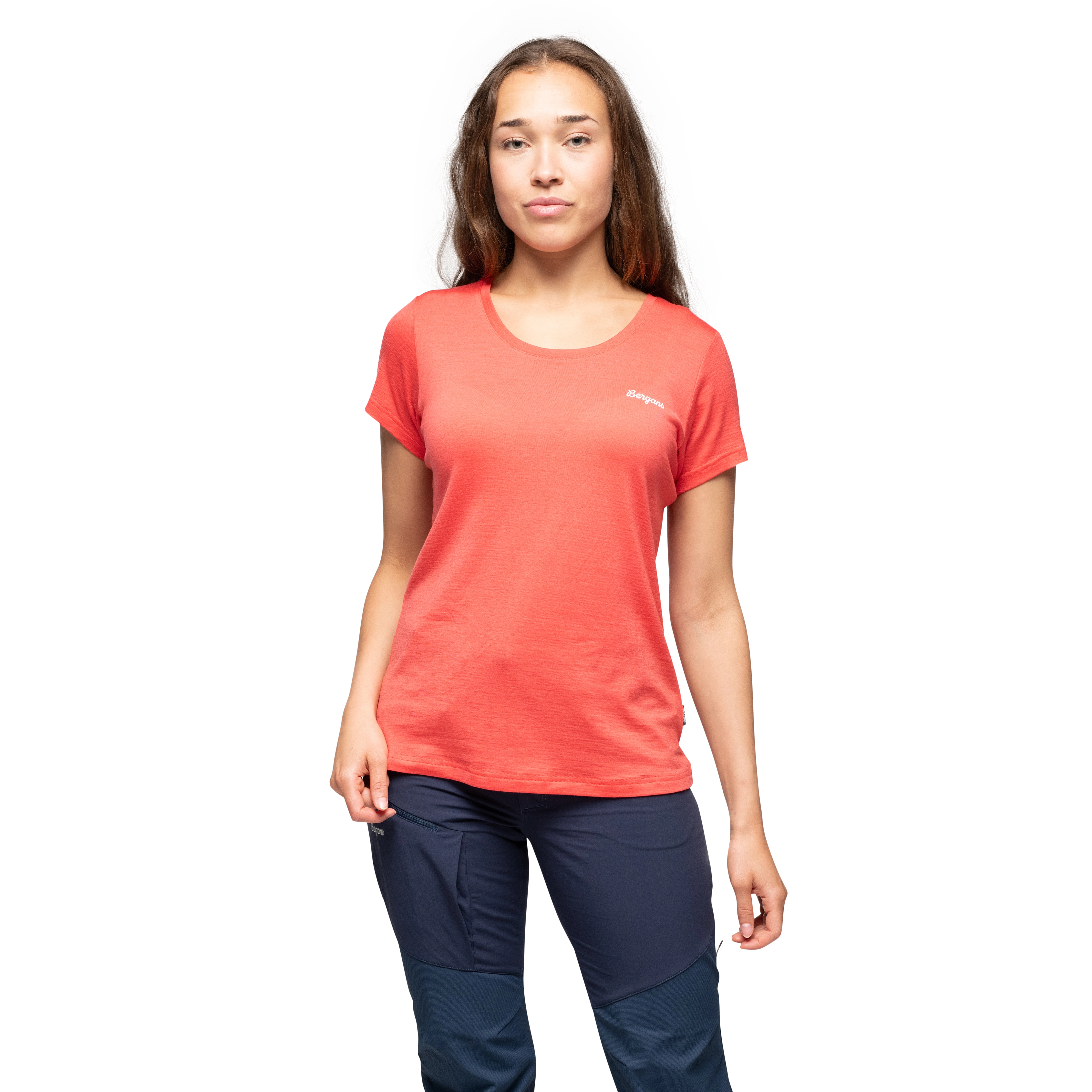 Rabot Emblem Wool Tee Women Peachy Red