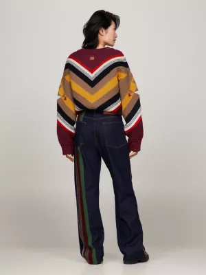Calça jeans reta listrada Tommy x Pendleton New York