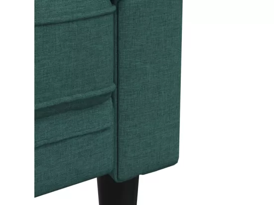 Ensemble de canapés 2 pièces vert foncé tissu