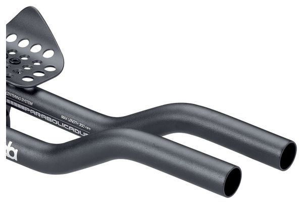 Prolongateurs Deda Parabolica Due Aluminium 31.7 mm Noir   Entretoises de Rehausse