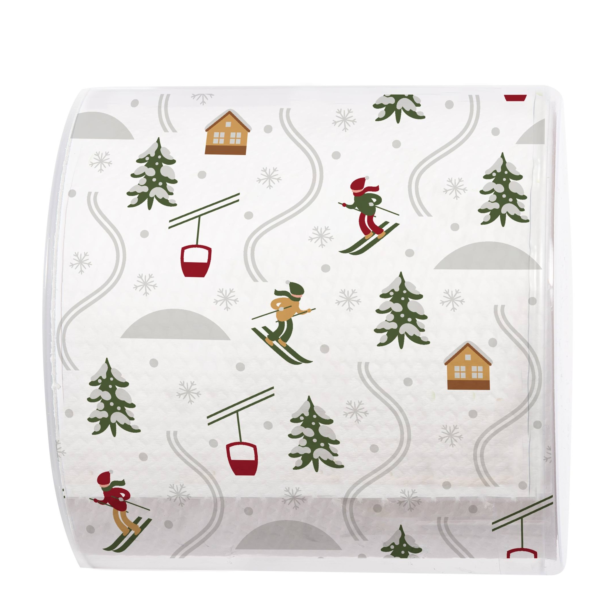 Winter WC Papier Weihnachts Toiletten Papier Home Deko Klopapier 3-lagig - Skipiste