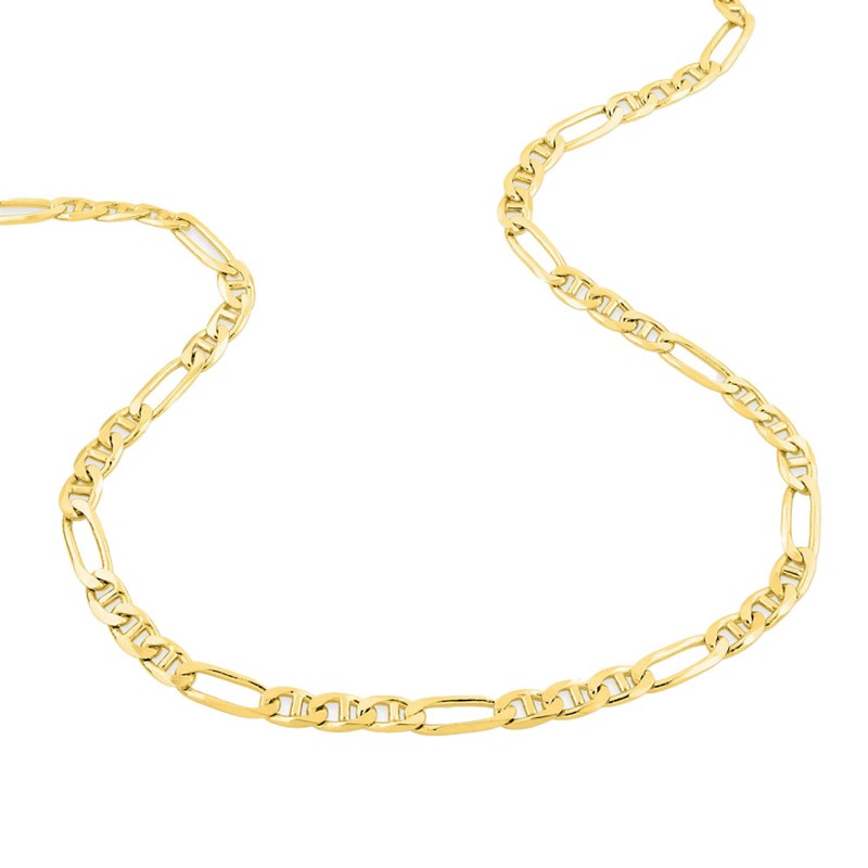 Bracelet Mixte 18 cm - Gourmette Marine - Or 18 Carats - Largeur 4 mm